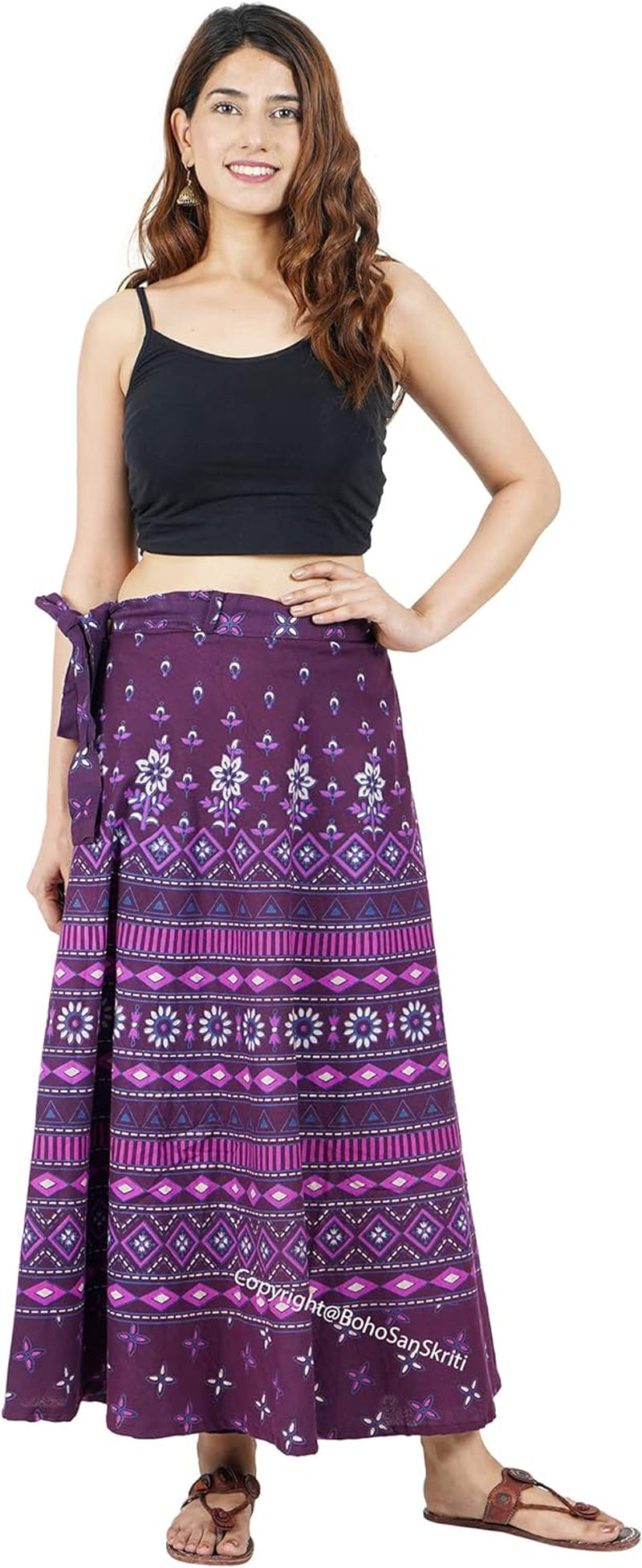 Indian Cotton WRAP around Skirts for Women Girls WEAR Boho Hippie Magic Skirt